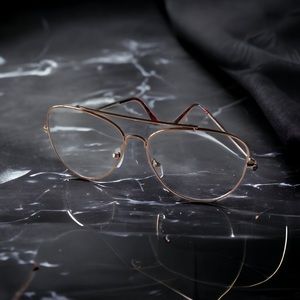 Clear aviator sunglasses